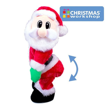 Global Gizmos Papá Noel de peluche que canta y baila