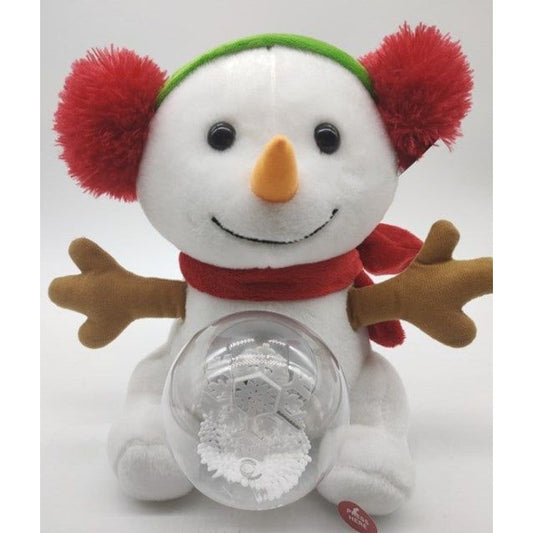 Muñeco de nieve navideño de Global Gizmos con bola de nieve musical