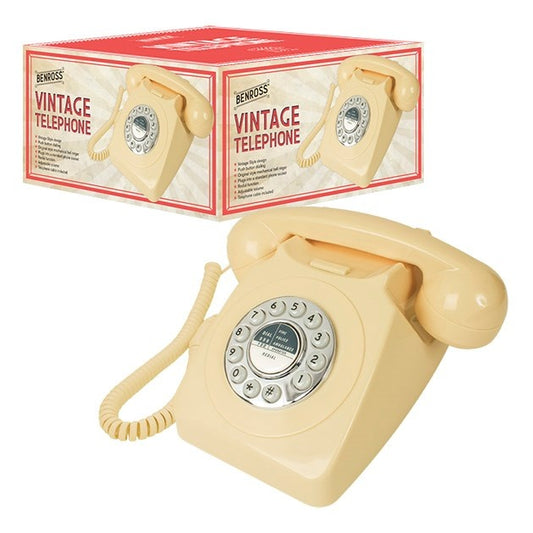 Global Gizmos Cream Retro Telephone