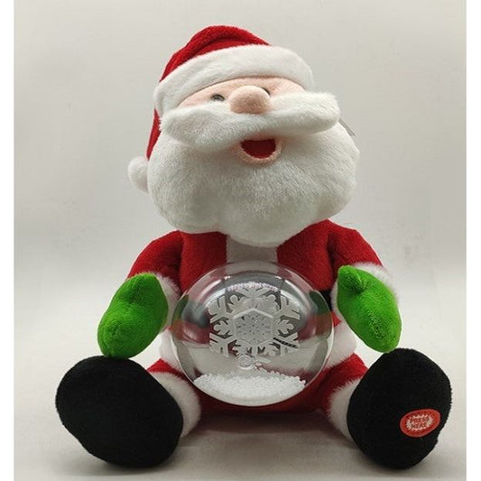 Global Gizmos Christmas Santa With Musical Snowball