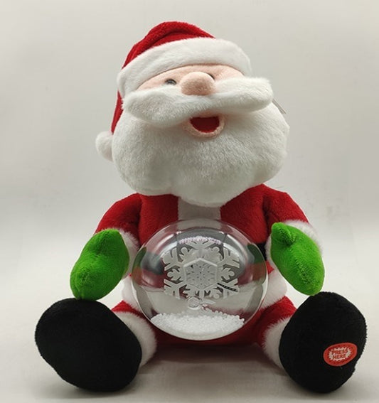 Global Gizmos Papá Noel navideño con bola de nieve musical