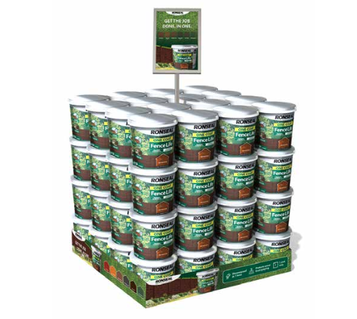 Palet mixto Ronseal One Coat Fence Life 5L