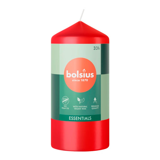 Vela Bolsius Rojo Delicado