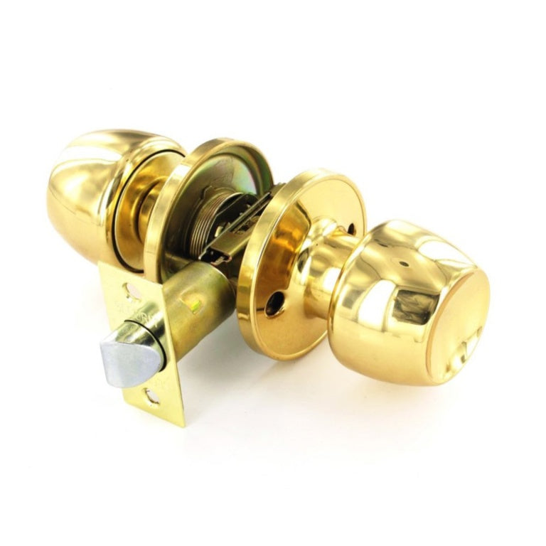 Securit Brass Passage Knob Set