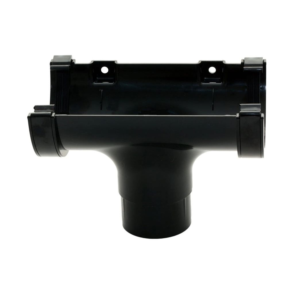 Pipelife Mini Flow Gutter Run Outlet Black