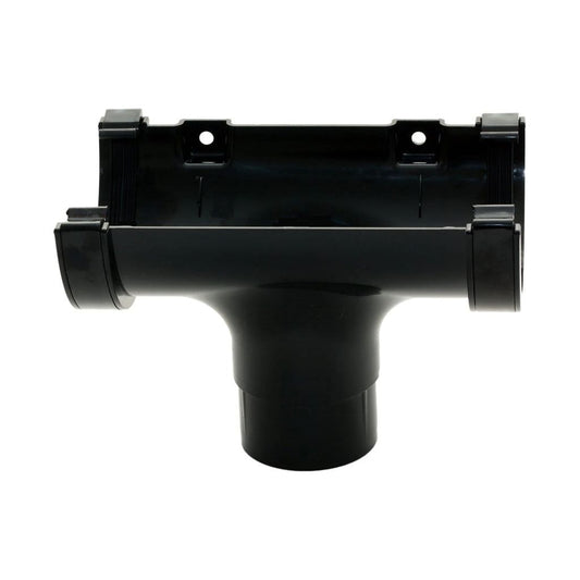 Pipelife Mini Flow Gutter Run Outlet Black