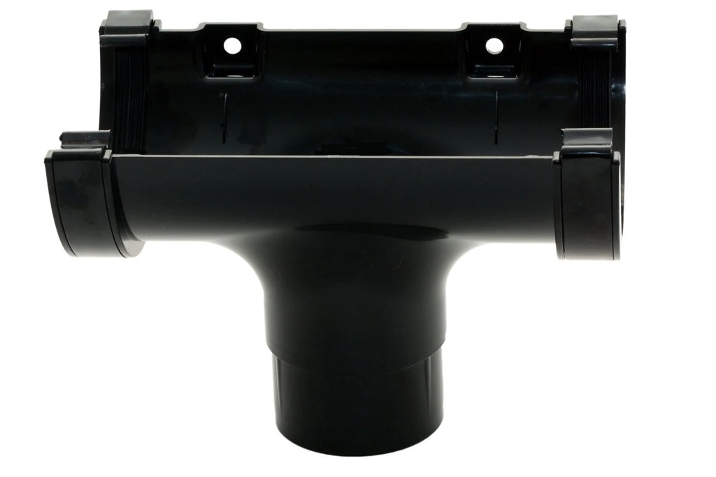 Pipelife Mini Flow Gutter Run Outlet Black