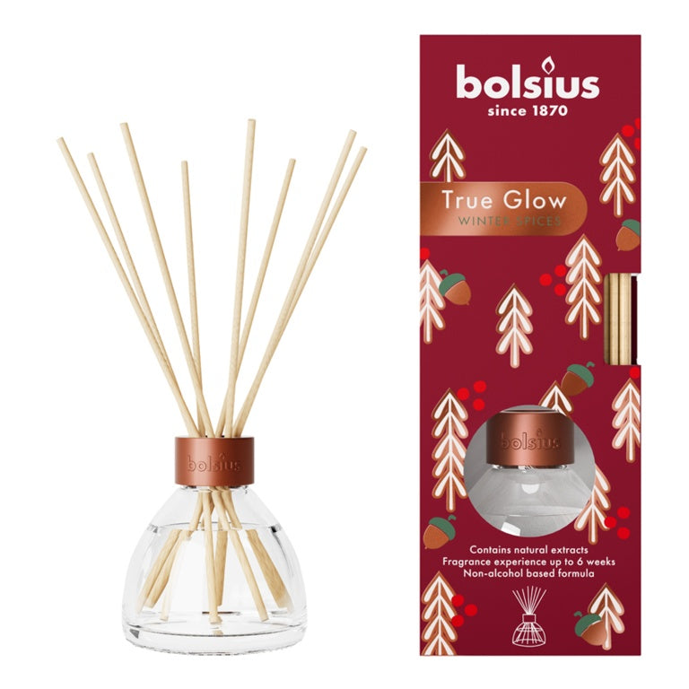 Bolsius True Glow Fragrance Diffuser Winterspice 45ml Glass