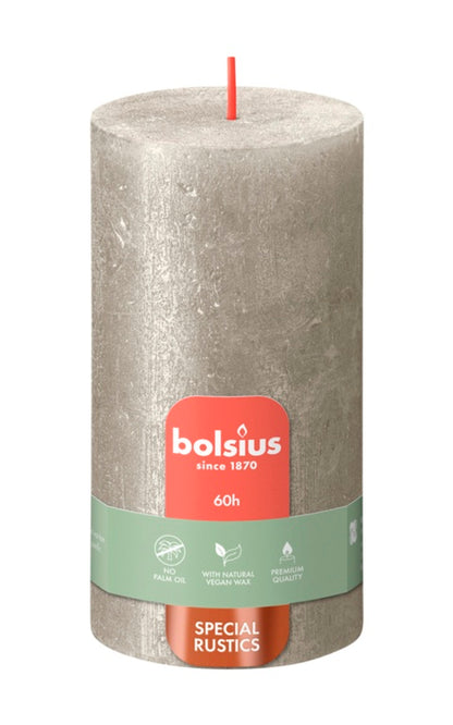 Bolsius Rustic Pillar Candle Shimmer Champagne