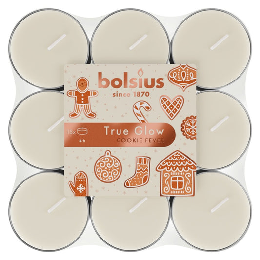 Bolsius True Glow Fragrance Tealight Cookie Fever / Ivory