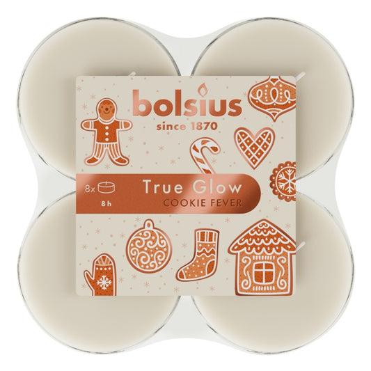 Bolsius Maxi Light Clear Cup Cookie Fever / Ivory
