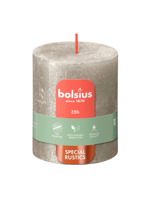 Bougie pilier rustique Bolsius Champagne scintillant