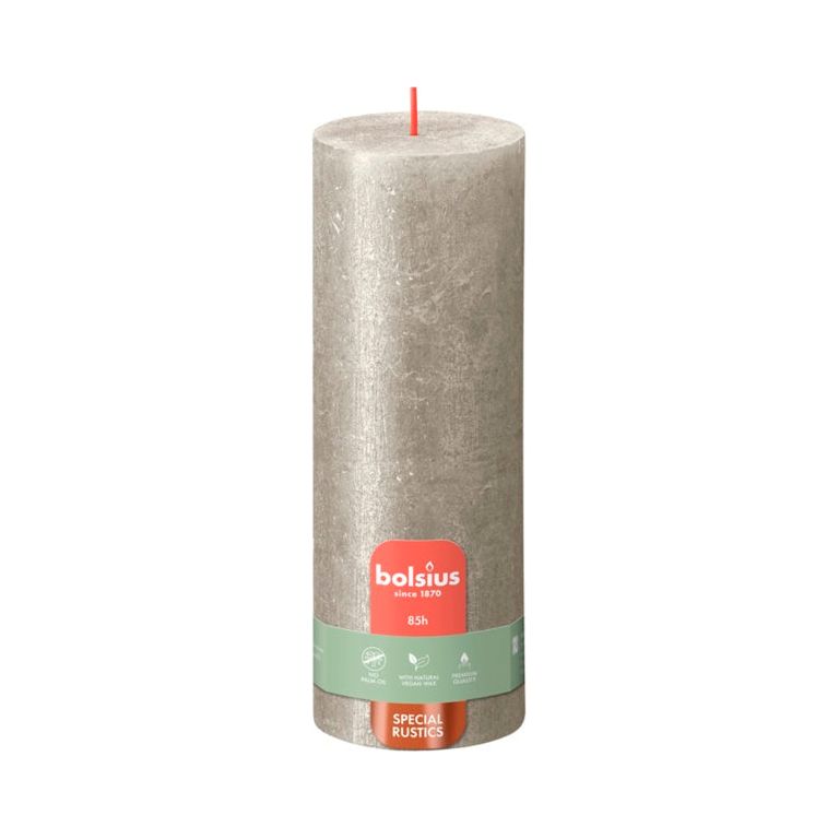 Bolsius Rustic Pillar Candle Shimmer Champagne
