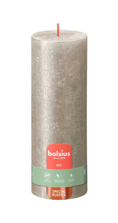 Bolsius Rustic Pillar Candle Shimmer Champagne