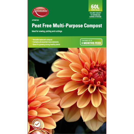 Compost multiusos sin turba Ambassador 60L