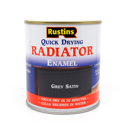 Rustins Pintura para radiadores de secado rápido gris satinado
