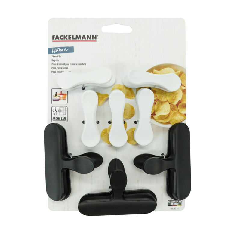 Fackelmann Bag Clips Black & White