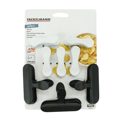 Fackelmann Bag Clips Black & White