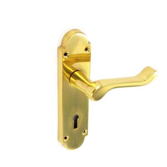 Securit Richmond Brass Lock Handles (Pair)