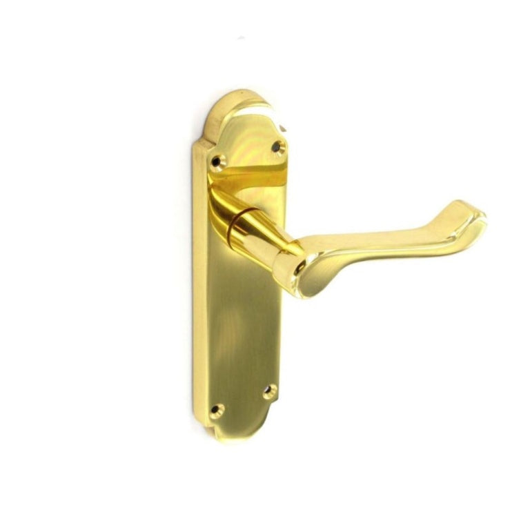 Securit Richmond Brass Latch Handles (Pair)