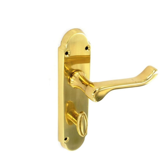 Securit Richmond Brass Bathroom Handles (Pair)
