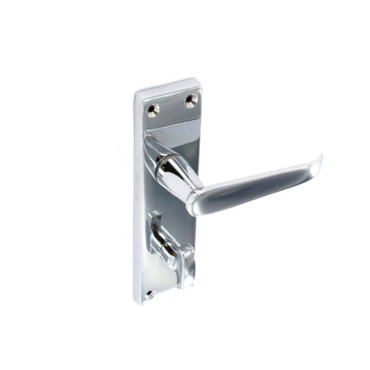 Securit Chrome Flat Bathroom Handles (Pair)