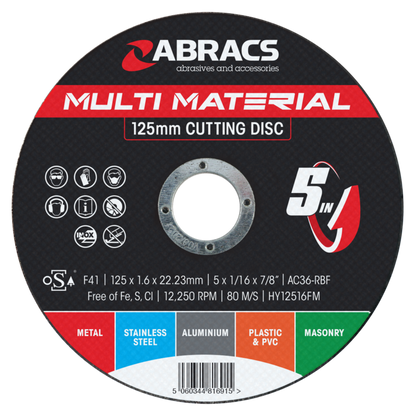 Abracs Multi Material 5in1 Cutting Disc