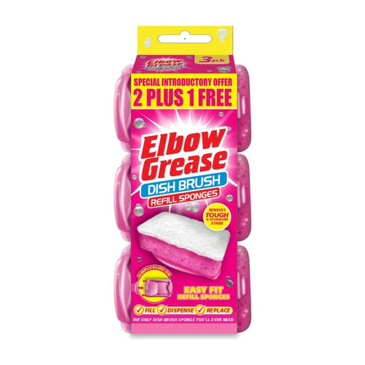 Recambio de cepillo para platos rosa Elbow Grease