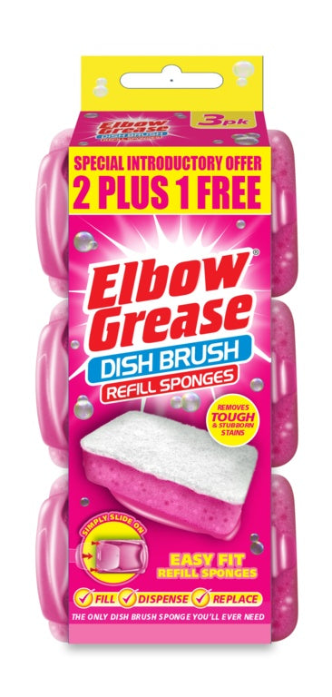 Recharge de brosse à vaisselle rose Elbow Grease