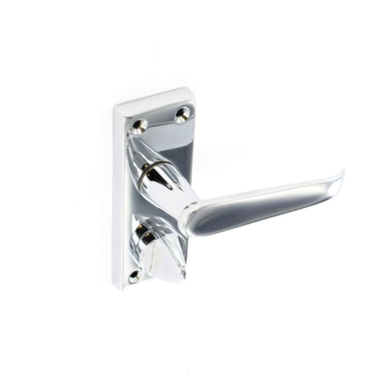 Securit Chrome Flat Privacy Handles (Pair)