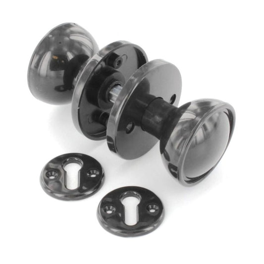 Securit Plastic Mortice Knob Set Brown