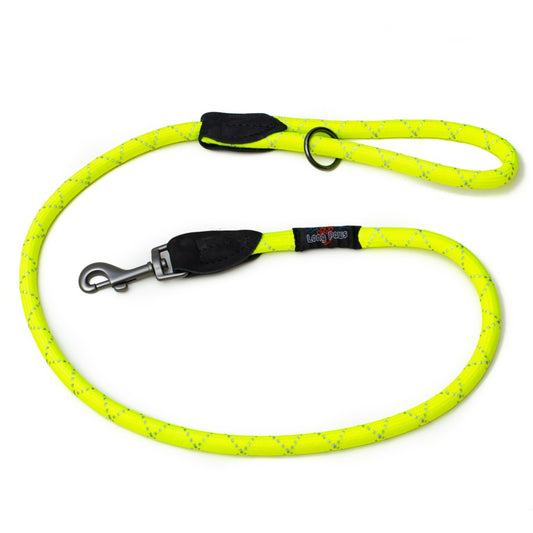 Long Paws Urban Trek Laisse pour chien en corde jaune fluo