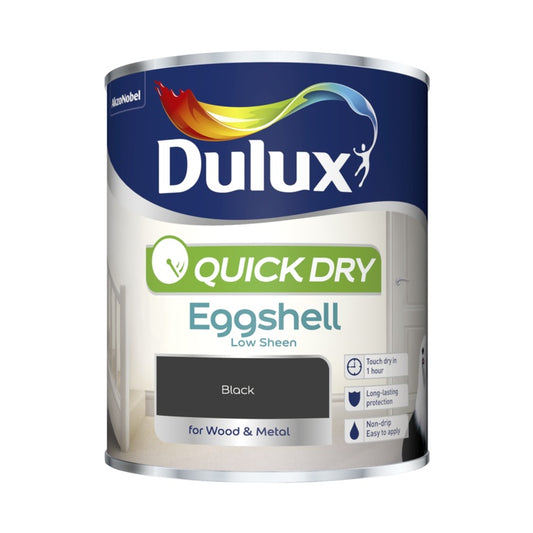 Dulux Quick Dry Eggshell 750ml Black