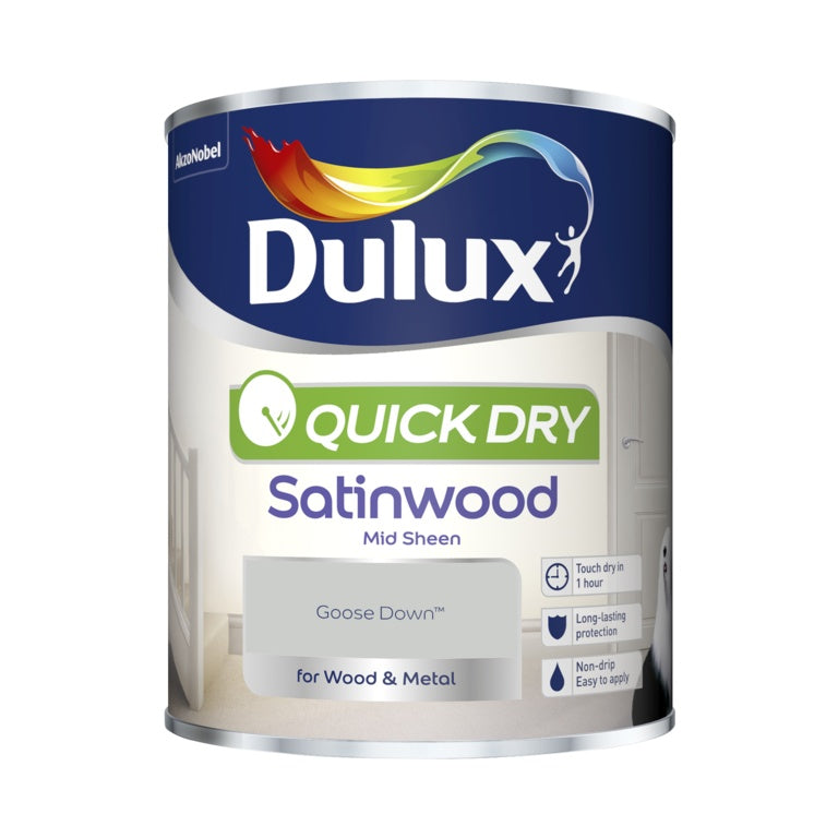 Dulux Quick Dry Satinwood 750ml Goose Down