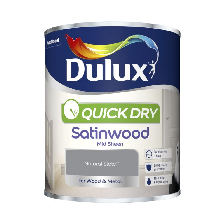 Dulux Quick Dry Satinwood 750ml Natural Slate