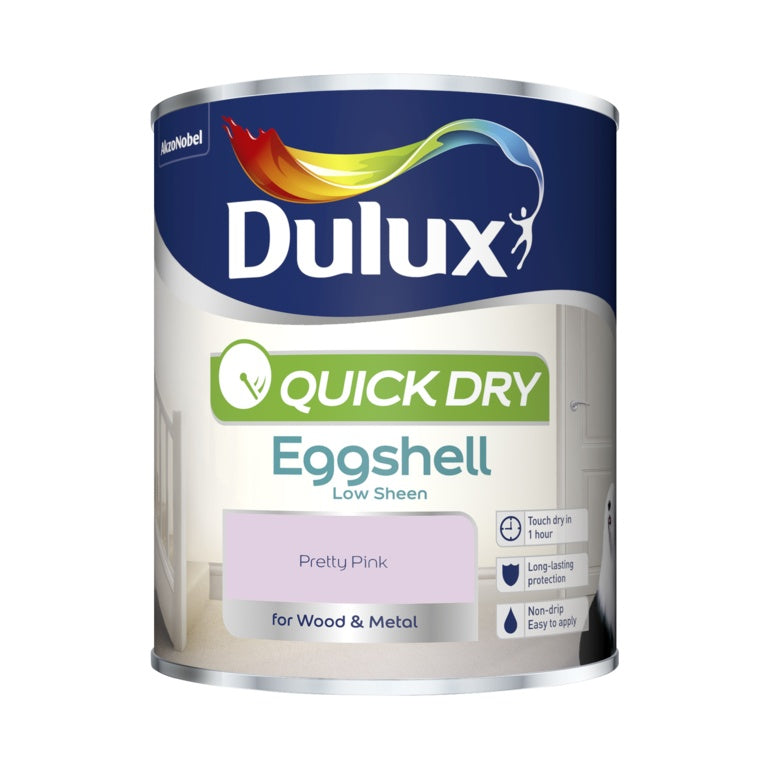 Dulux Quick Dry Eggshell 750ml Pretty Pink