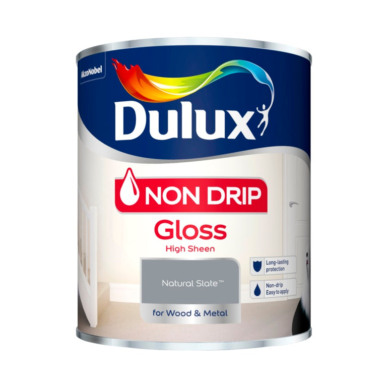Dulux Non Drip Gloss 750ml Natural Slate