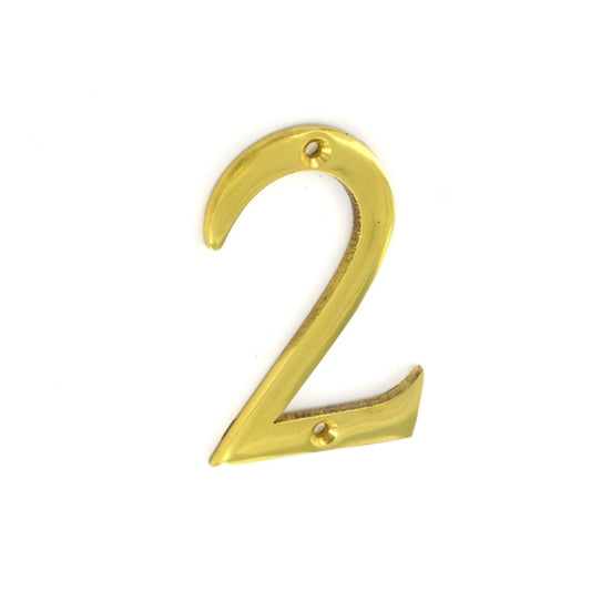 Securit Brass Numeral No.2