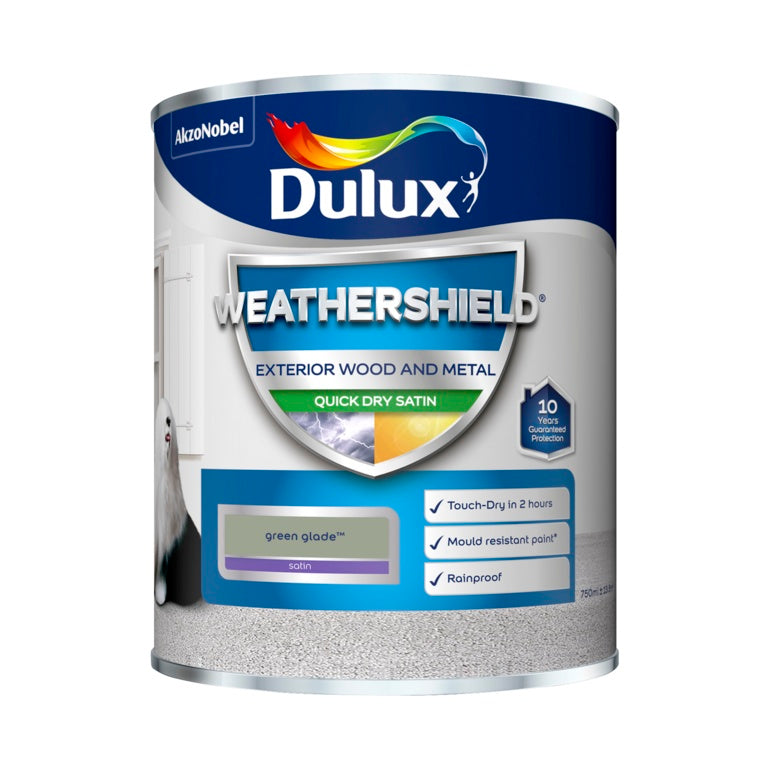Dulux Weathershield Quick Dry Satin 750ml Garden Grey