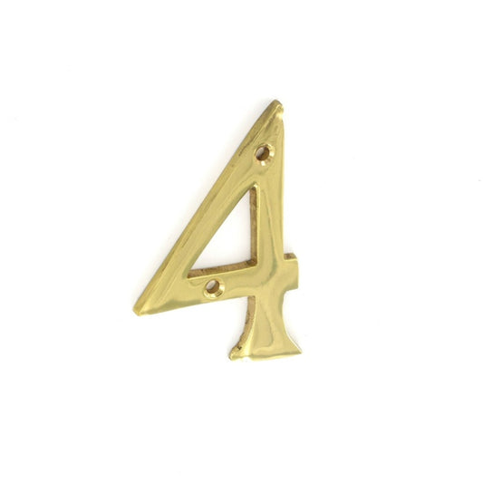 Securit Brass Numeral No.4