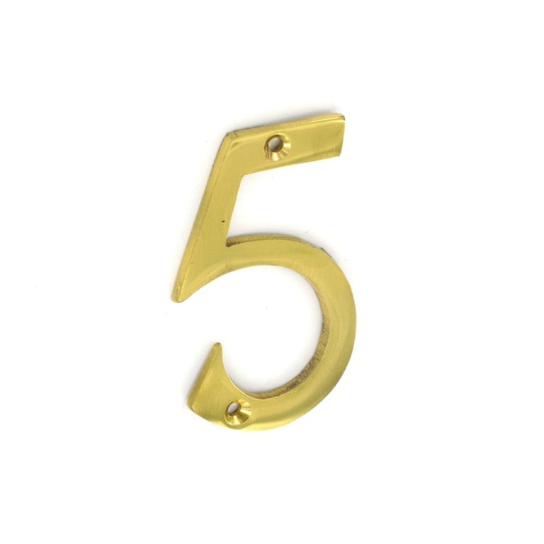 Securit Brass Numeral No.5