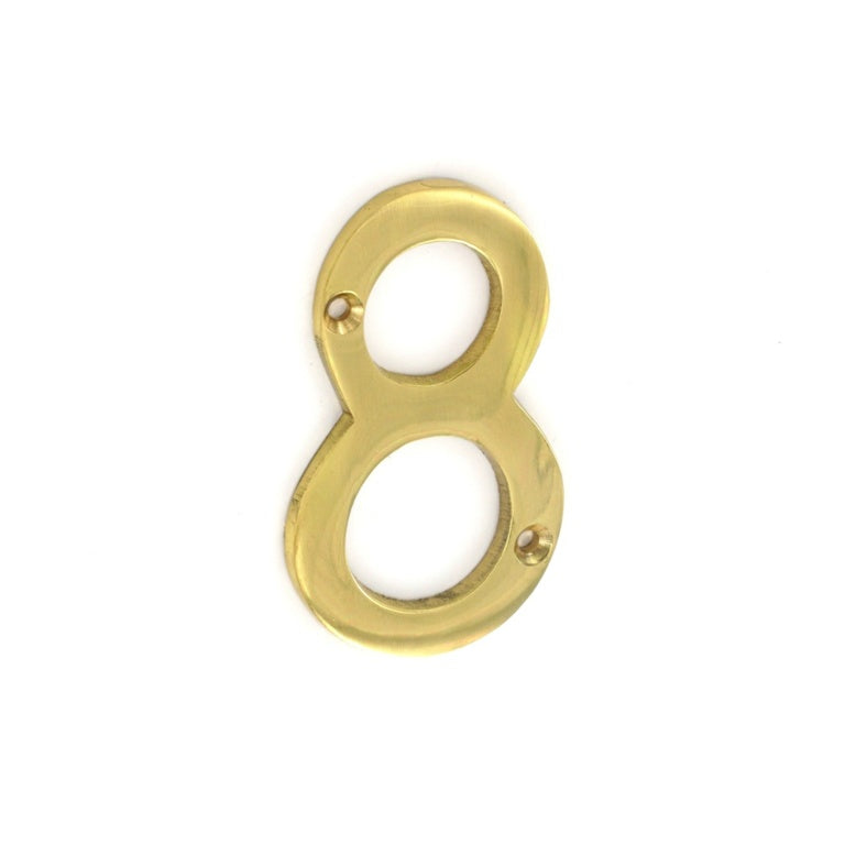 Securit Brass Numeral No.8