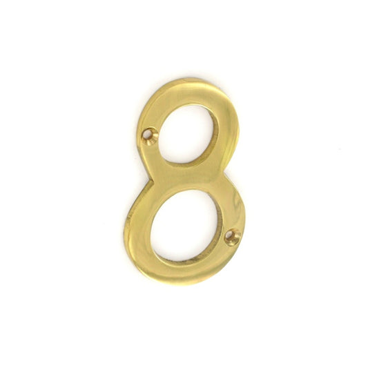 Securit Brass Numeral No.8