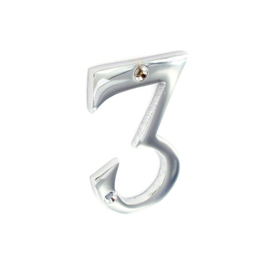 Securit Chrome Numeral 75mm