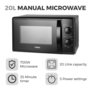 Tower 20L Manual Microwave 700w