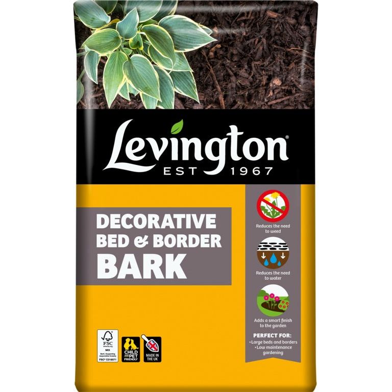 Levington decorativo cama y borde corteza 75L