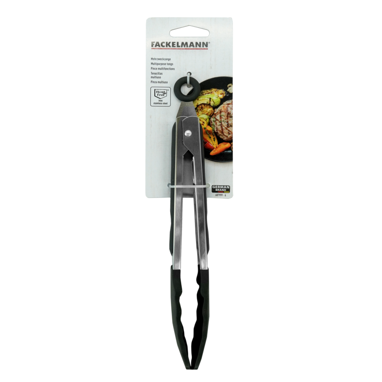 Fackelmann Stainless Steel Tongs With Silicone Head