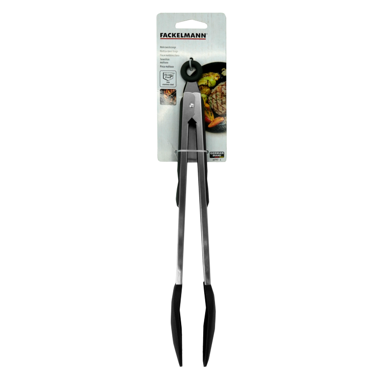 Fackelmann Stainless Steel Tongs With Silicone Head