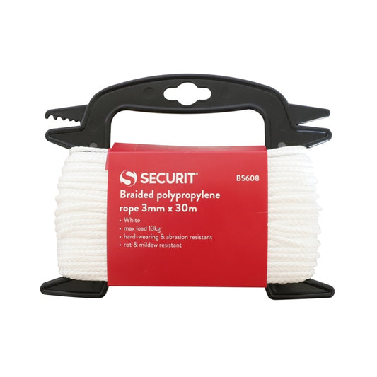 Securit Braided Polypropylene White Rope