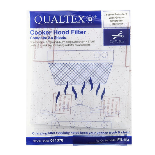 Qualtex Cooker Hood Grease Filters Red Line Pack 2